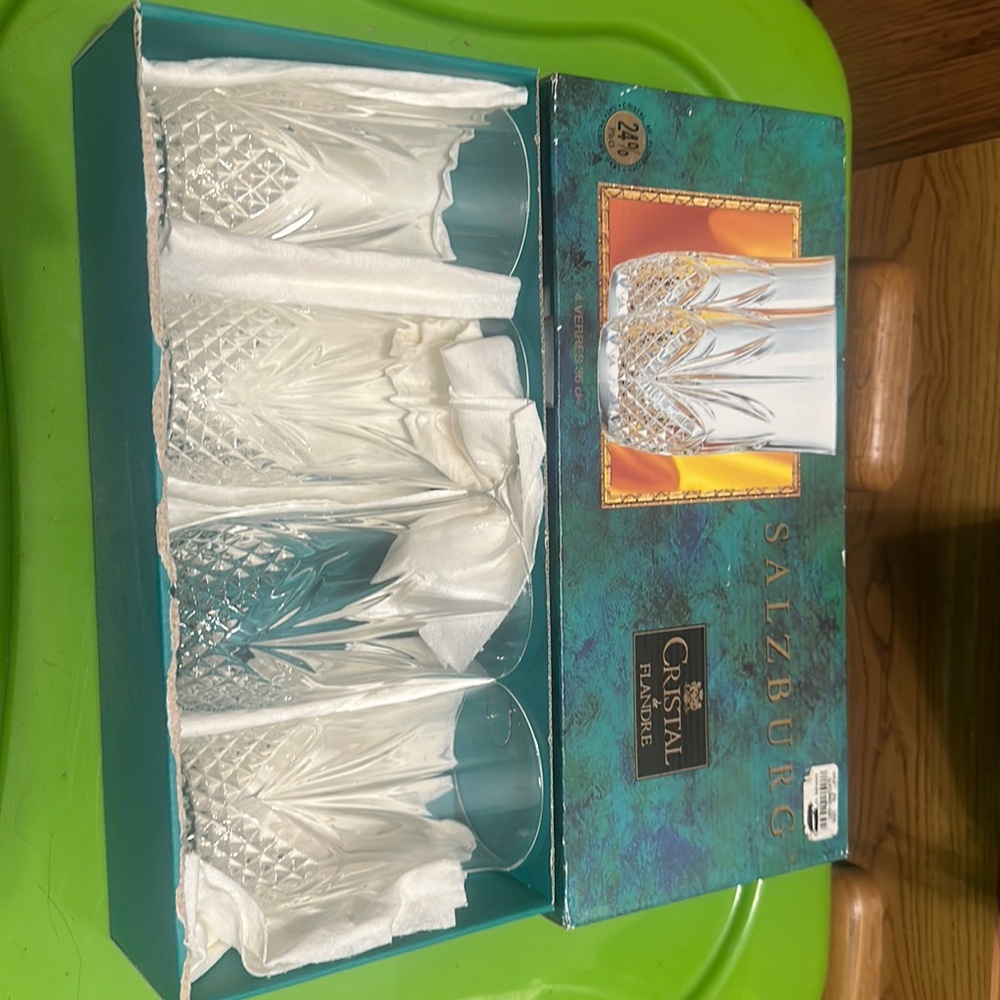 Crystal drinking glasses